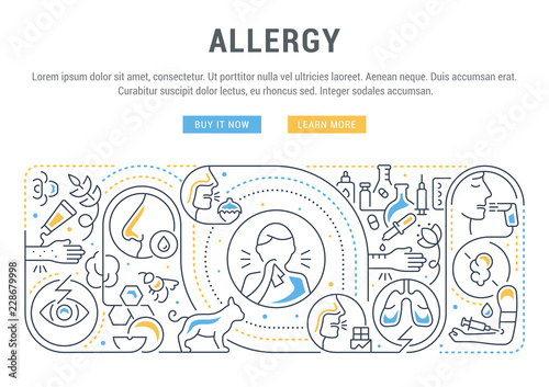 Linear Banner of Allergy.