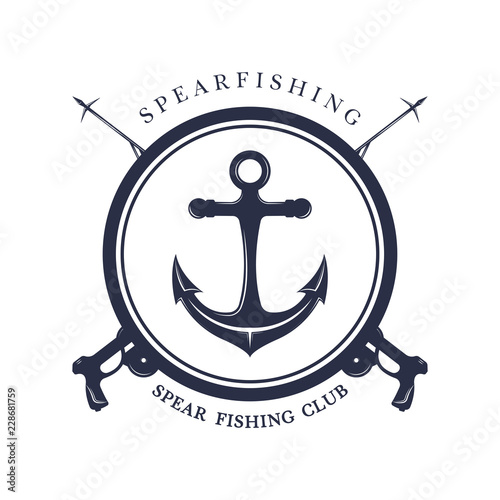 Vector Illustration of the Spear Fishing.