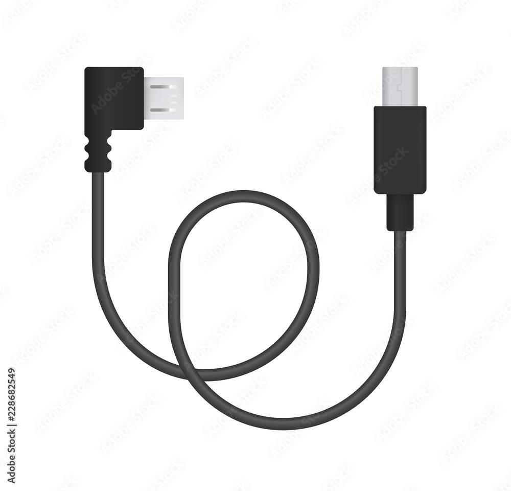 Vector Illustration of micro-USB Vector Illustration of micro-USB