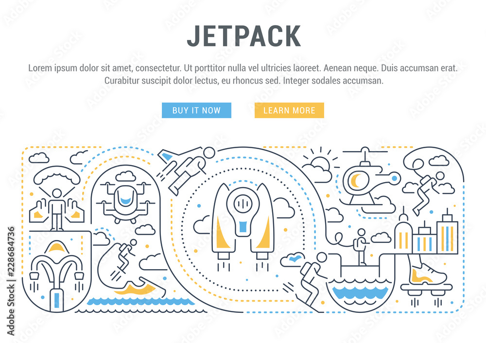 Linear Banner of Jetpack. Linear Banner of Jetpack.