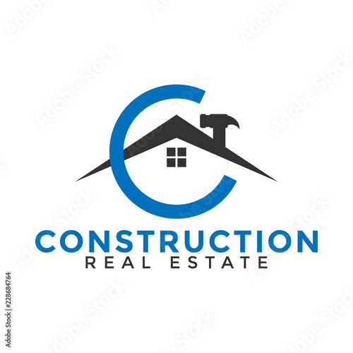 Construction home logo icon design illustration template vector