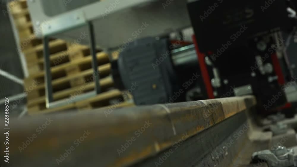 Transport on rails in a factory Transport on rails in a factory