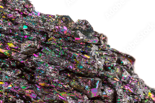Slika na platnu Macro mineral stone Carborundum on white background