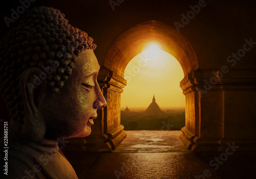Obraz na płótnie Head of the Buddha