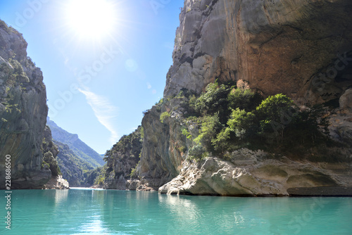Gorges du Verdon canyon. Lac de Sainte-Croix. Var. Alpes-de-Haute-Provence. France. photo