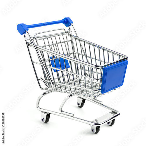 Blue shopping cart