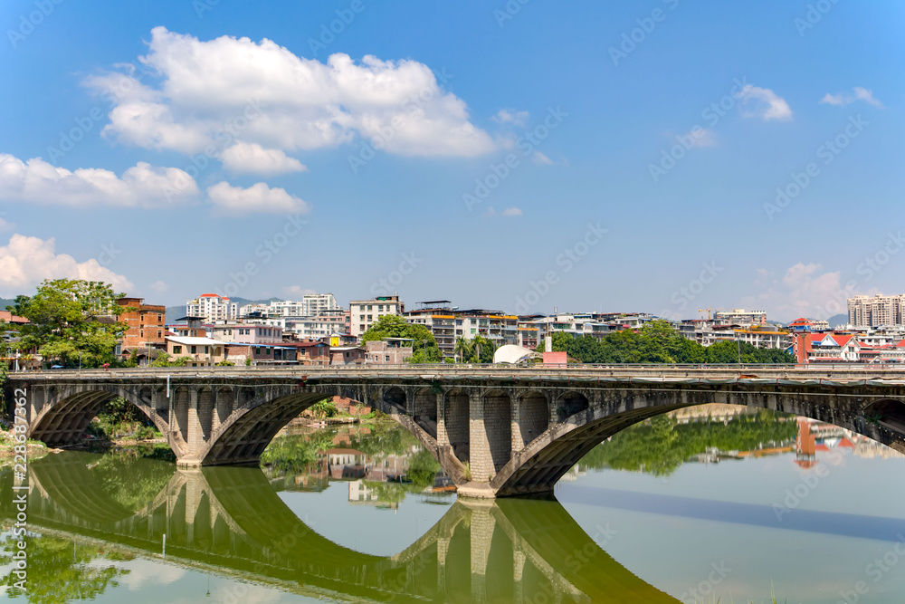 Meizhou Tai Po stone bridge landscape
