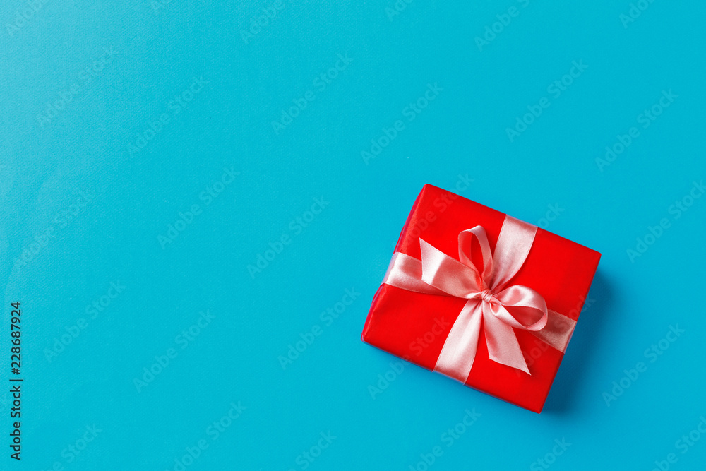 gift box on color background