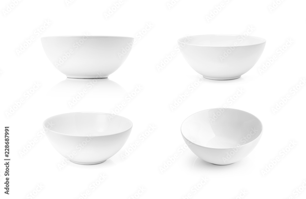 white ceramic bowl or deep dish isolated on white background white ceramic bowl or deep dish isolated on white background