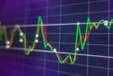 Stock exchange market graph. Finance, exconomic, business concept.