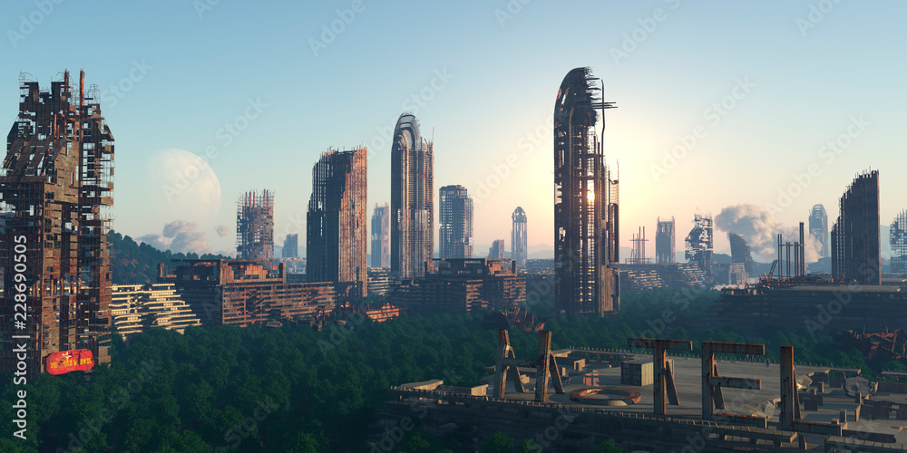 City in ruins