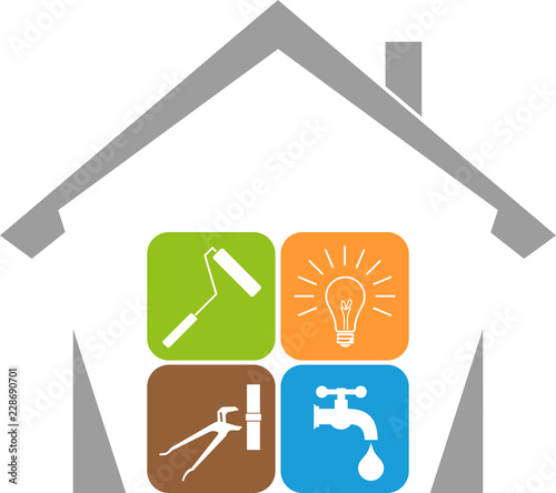 Haus und Werkzeuge, Hausmeister, Hausmeister Service, Logo