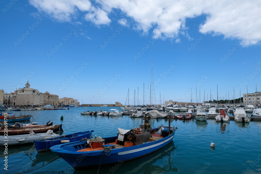 the port of Trani, historic medieval town in Puglia, southern Italy. 