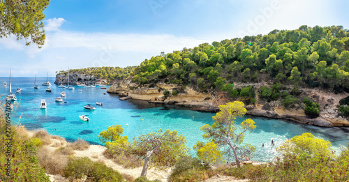 panoramic view at the coastline of mallorca