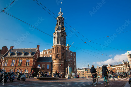 The Mint Tower located at the Muntplein square in Amsterdam photo
