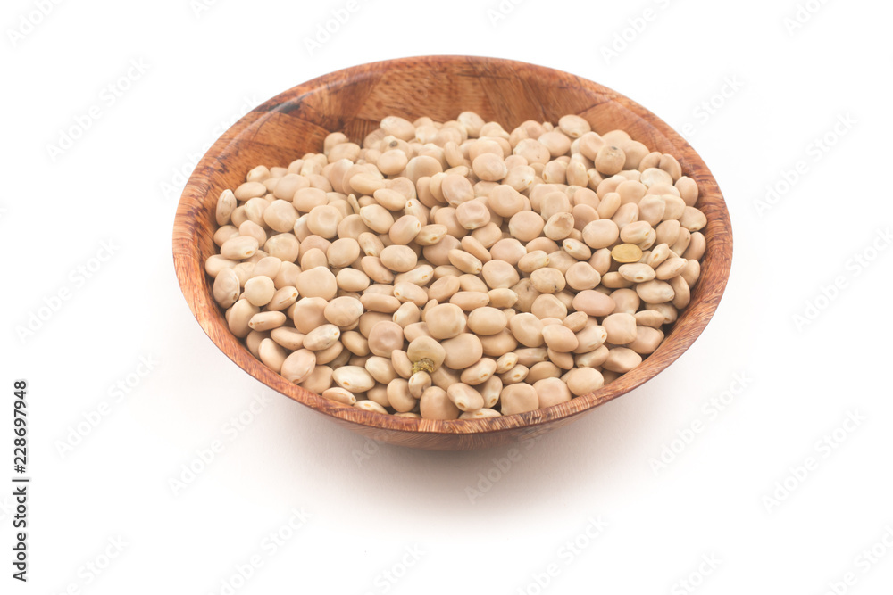Raw altramuces, lupinus albus beans. Also known as Tremoco and lupini in a bowl Raw altramuces, lupinus albus beans. Also known as Tremoco and lupini in a bowl