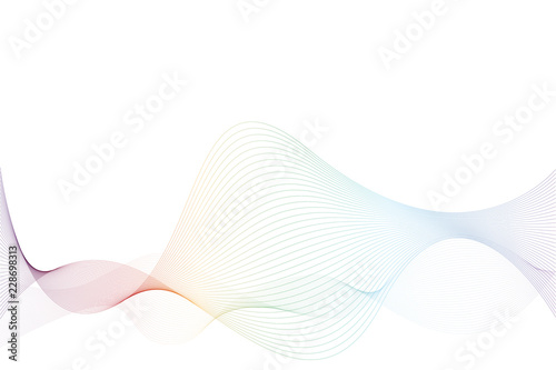 abstract waves in rainbow colors background