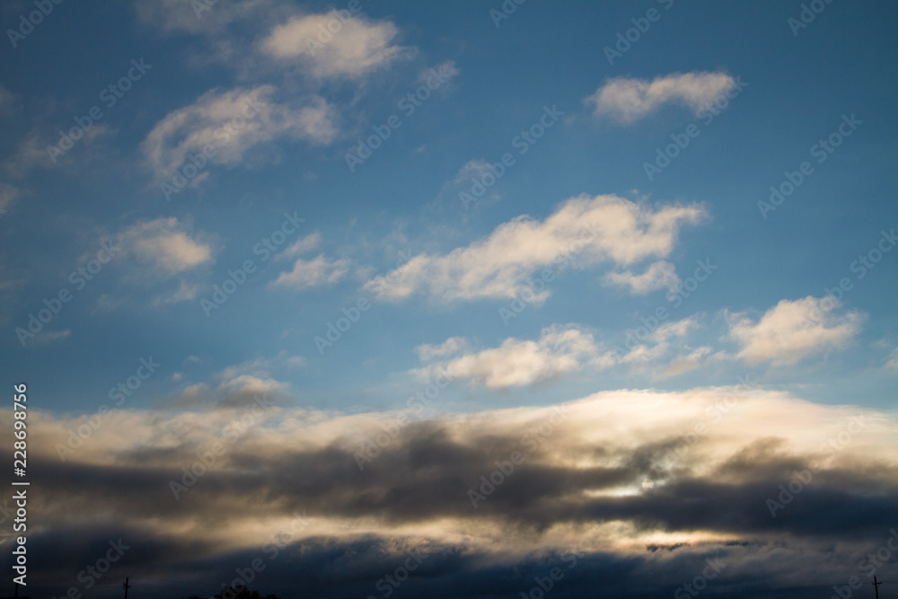Fototapeta premium Sunny Blue Sky and Clouds