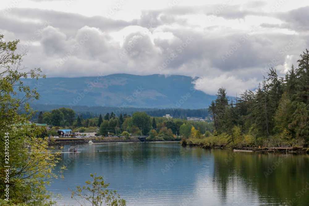 Fototapeta premium landscape with lake