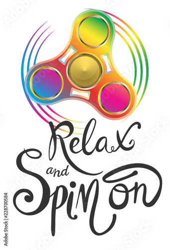 Relax and spin on poster