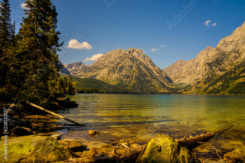 This is Leigh Lake in Grand Teton National Park in Wyoming. This trail around the lake affords one splendid views.