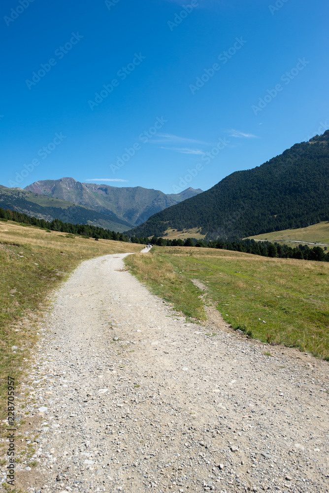 Mountains in Montgarri under blue sky, Valley of aran