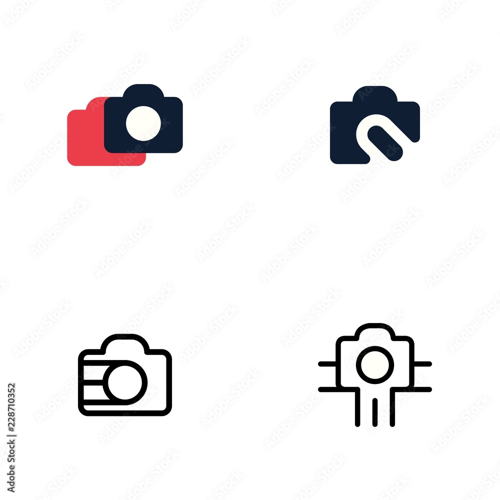Camera Photograph Set Idea Abstract Icon Icon Modern Logo Design Template Element Vector Camera Photograph Set Idea Abstract Icon Icon Modern Logo Design Template Element Vector