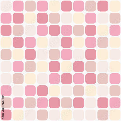 Simple seamless pattern of rounded squares