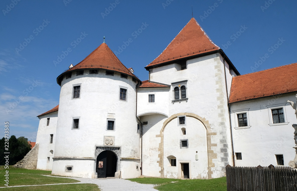 Varazdin castle in the Old Town, originally built in the 13th century in Varazdin, Croatia