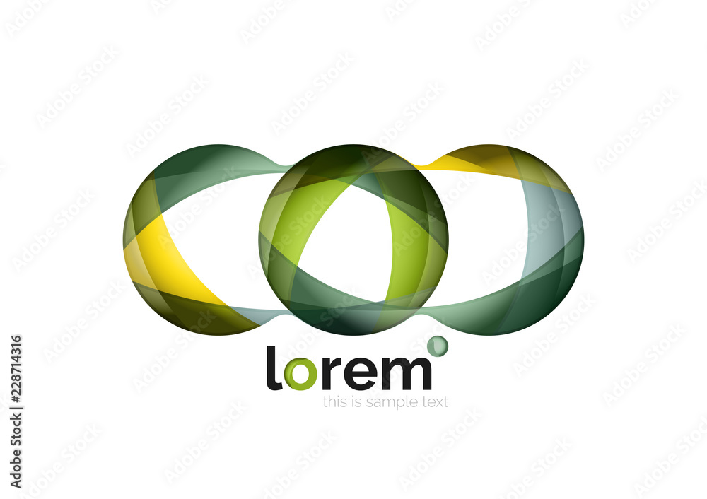 Abstract geometric logo design, overlapping shapes Abstract geometric logo design, overlapping shapes
