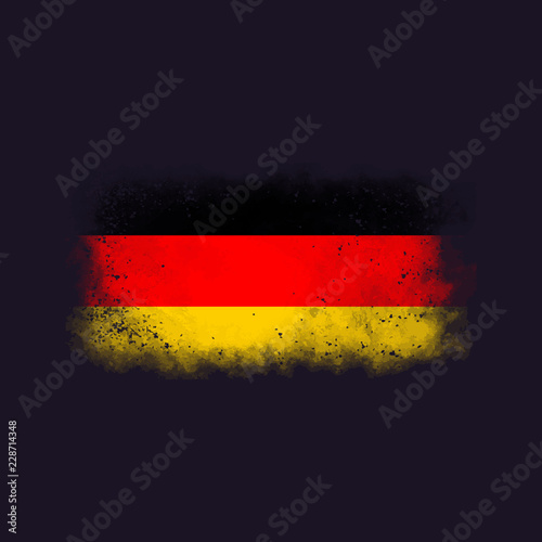 Grunge German flag.Vector flag of Germany.