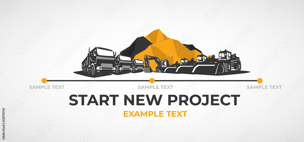 Mining heavy equipment. Mining heavy equipment.