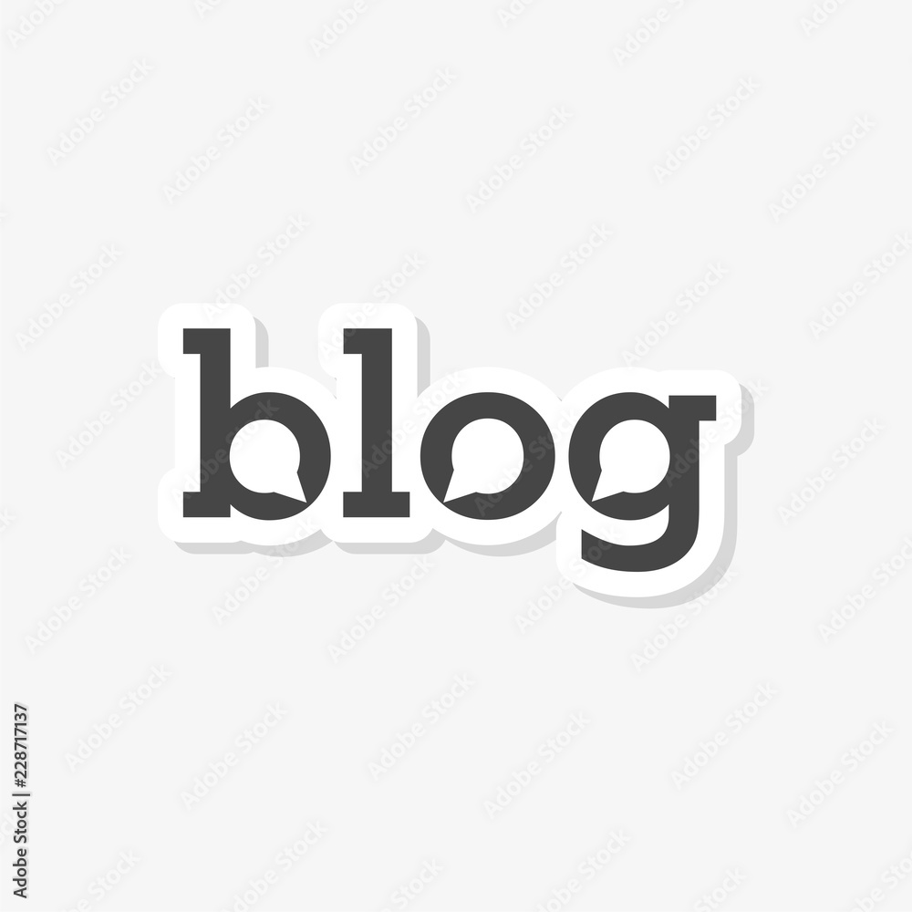 Blog Text sticker, sign, icon, logo 