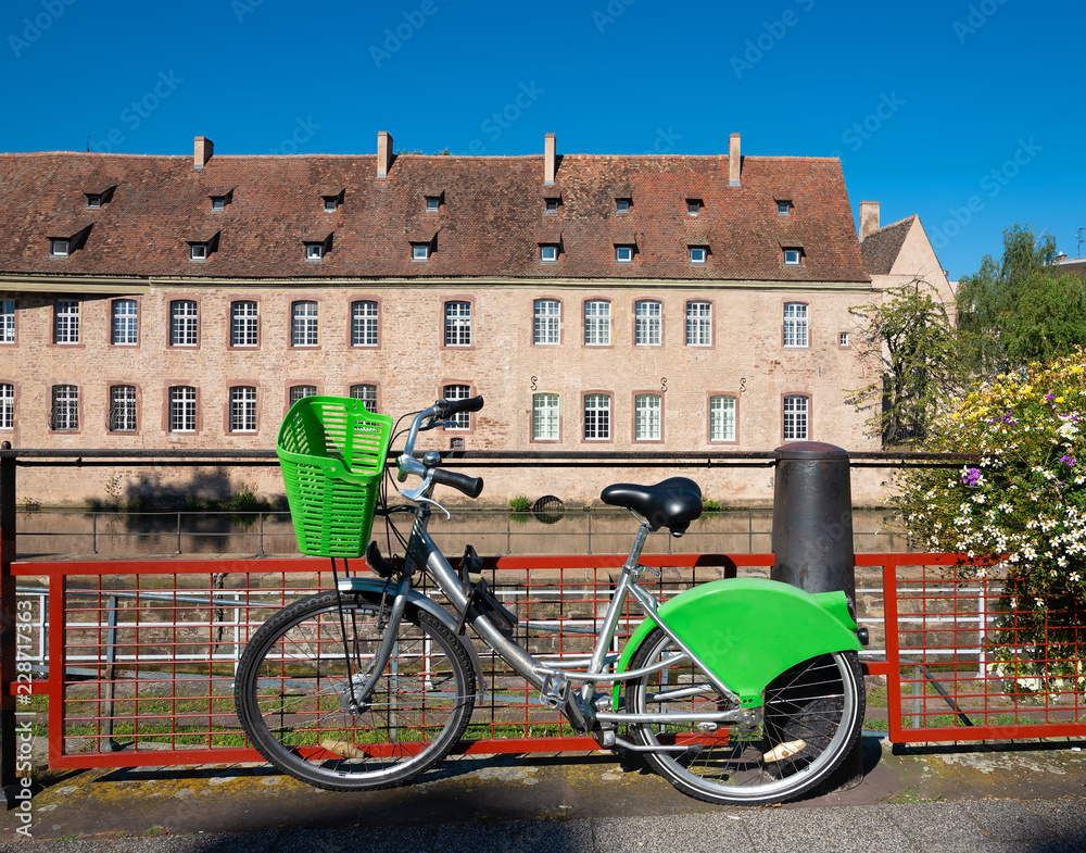 Fototapeta premium Bicycle parked in Strasbourg