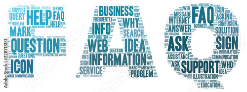 FAQ word cloud concept