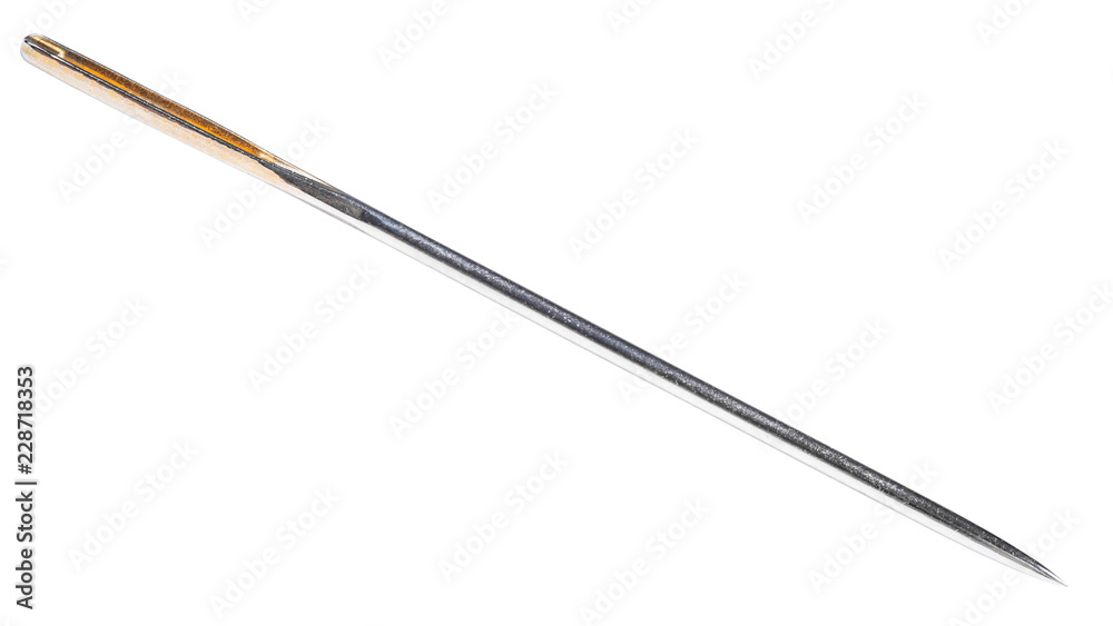 sewing needle with sharp tip and yellow end