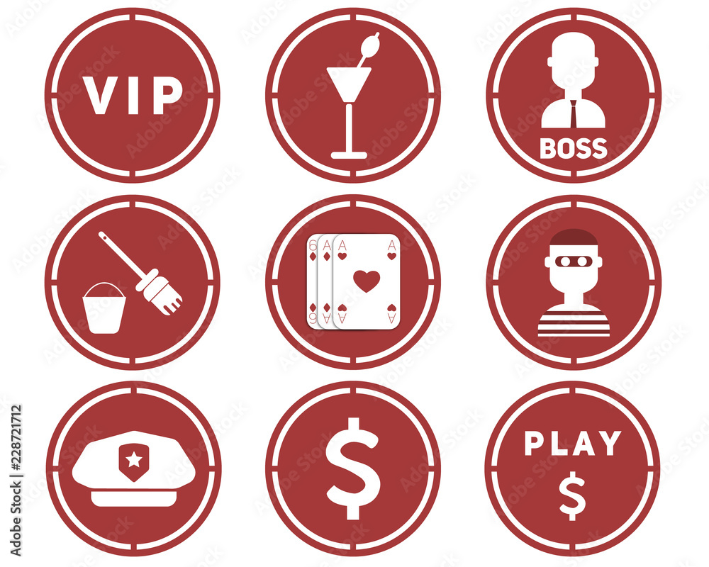 Casino icon set Casino icon set
