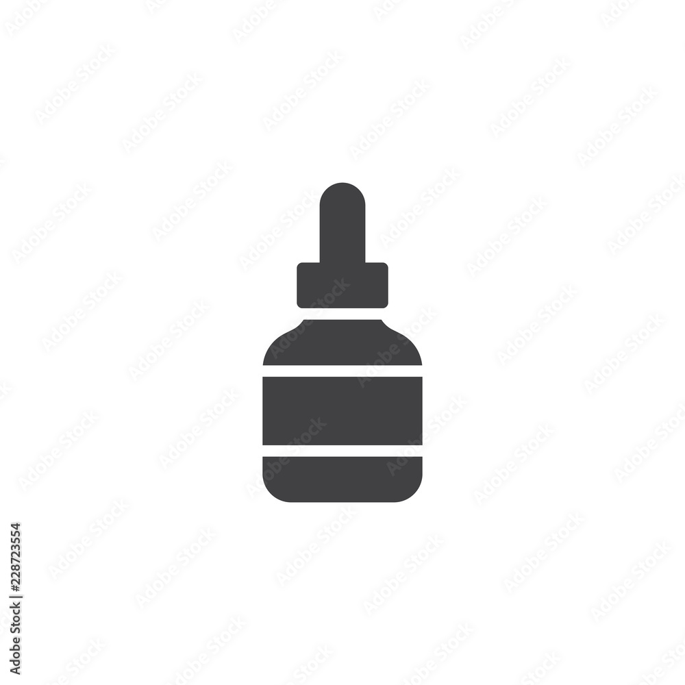 Eye Drop Bottle vector icon. filled flat sign for mobile concept and web design. Medicine dropper simple solid icon. Symbol, logo illustration. Pixel perfect vector graphics Eye Drop Bottle vector icon. filled flat sign for mobile concept and web design. Medicine dropper simple solid icon. Symbol, logo illustration. Pixel perfect vector graphics
