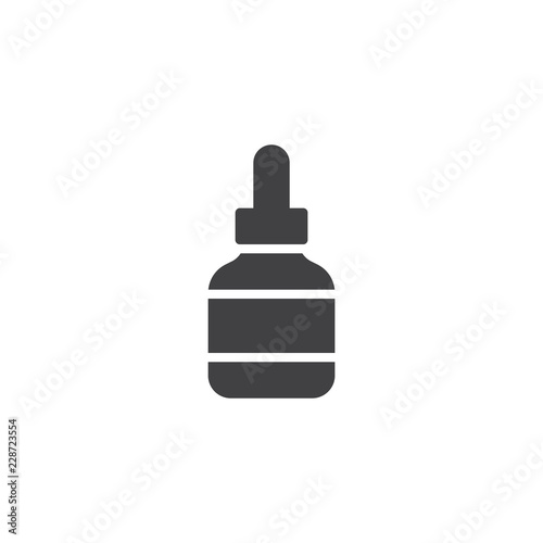Eye Drop Bottle vector icon. filled flat sign for mobile concept and web design. Medicine dropper simple solid icon. Symbol, logo illustration. Pixel perfect vector graphics