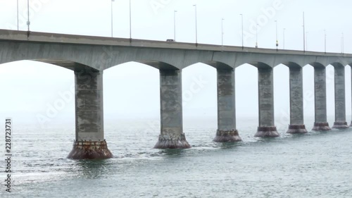 The Long Confederation Bridge From New Brunswick To Pei Canada