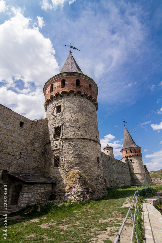 Tower of old castle in kamianets-podilskyi