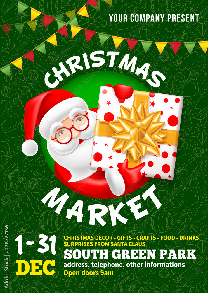 Christmas Market poster template Christmas Market poster template