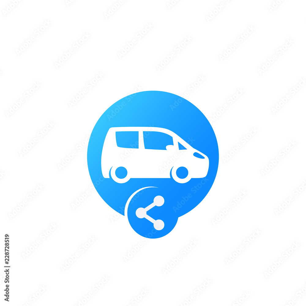 carsharing icon for web and apps, car and share sign carsharing icon for web and apps, car and share sign