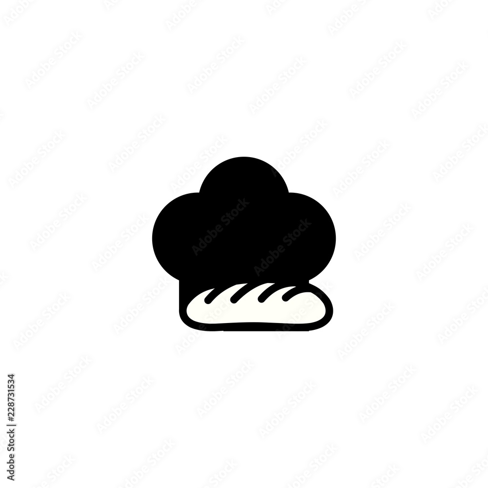 Hat Chef Bakery Outline Creative Abstract Menu Icon Logo Design Template Element Vector Hat Chef Bakery Outline Creative Abstract Menu Icon Logo Design Template Element Vector