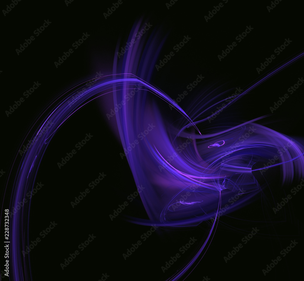 Obraz premium Purple fractal circle sphere. Fantasy fractal texture. Digital art. 3D rendering. Computer generated image.