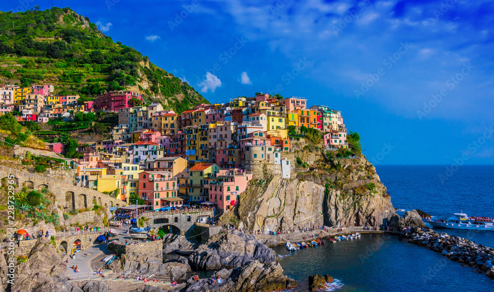 Picturesque town of Manarola, Liguria, Italy