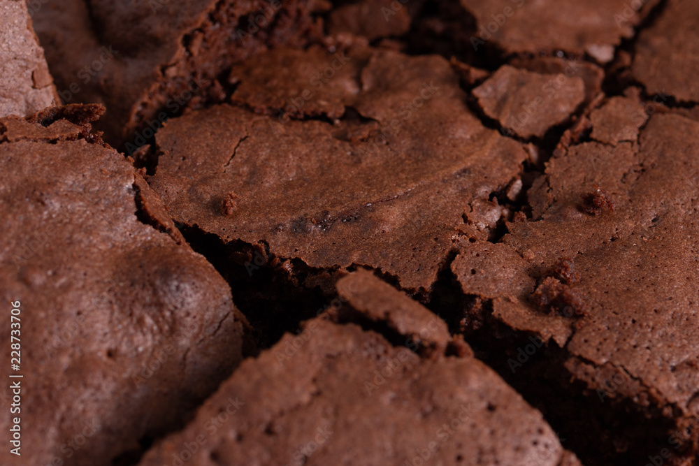 Baked home made chocolate brownie Baked home made chocolate brownie