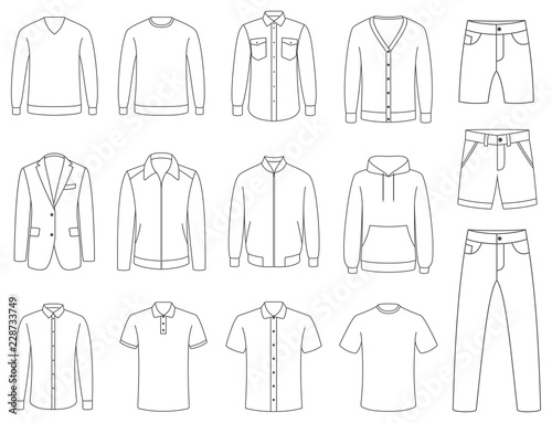 Clothes. Mens clothing vector photo