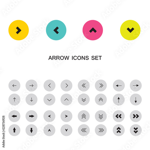 Wallpaper Mural Arrow sign icon buttons set. Vector illustration Torontodigital.ca