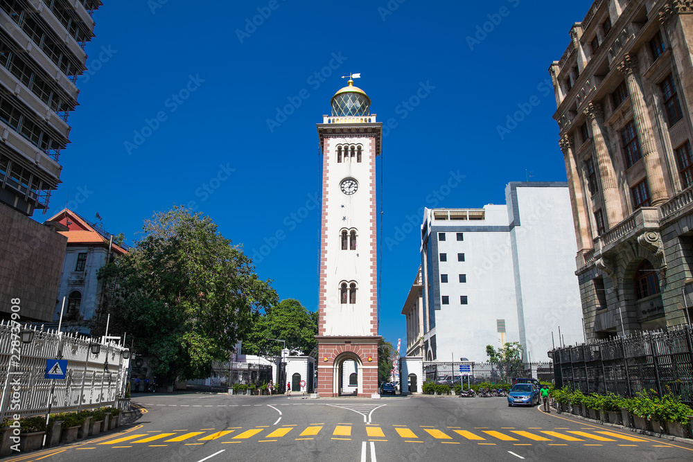 Lighthouse nowadays  as the clock tower in Colombo.